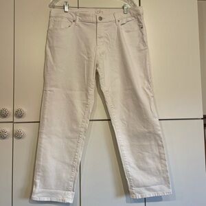 LOFT White Cropped Ankle Jeans